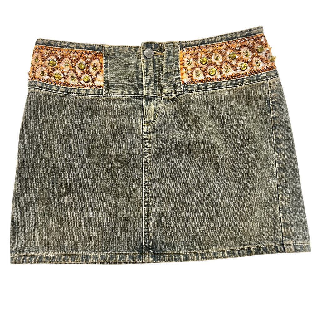 Express Beaded Denim Skirt Size 5/6